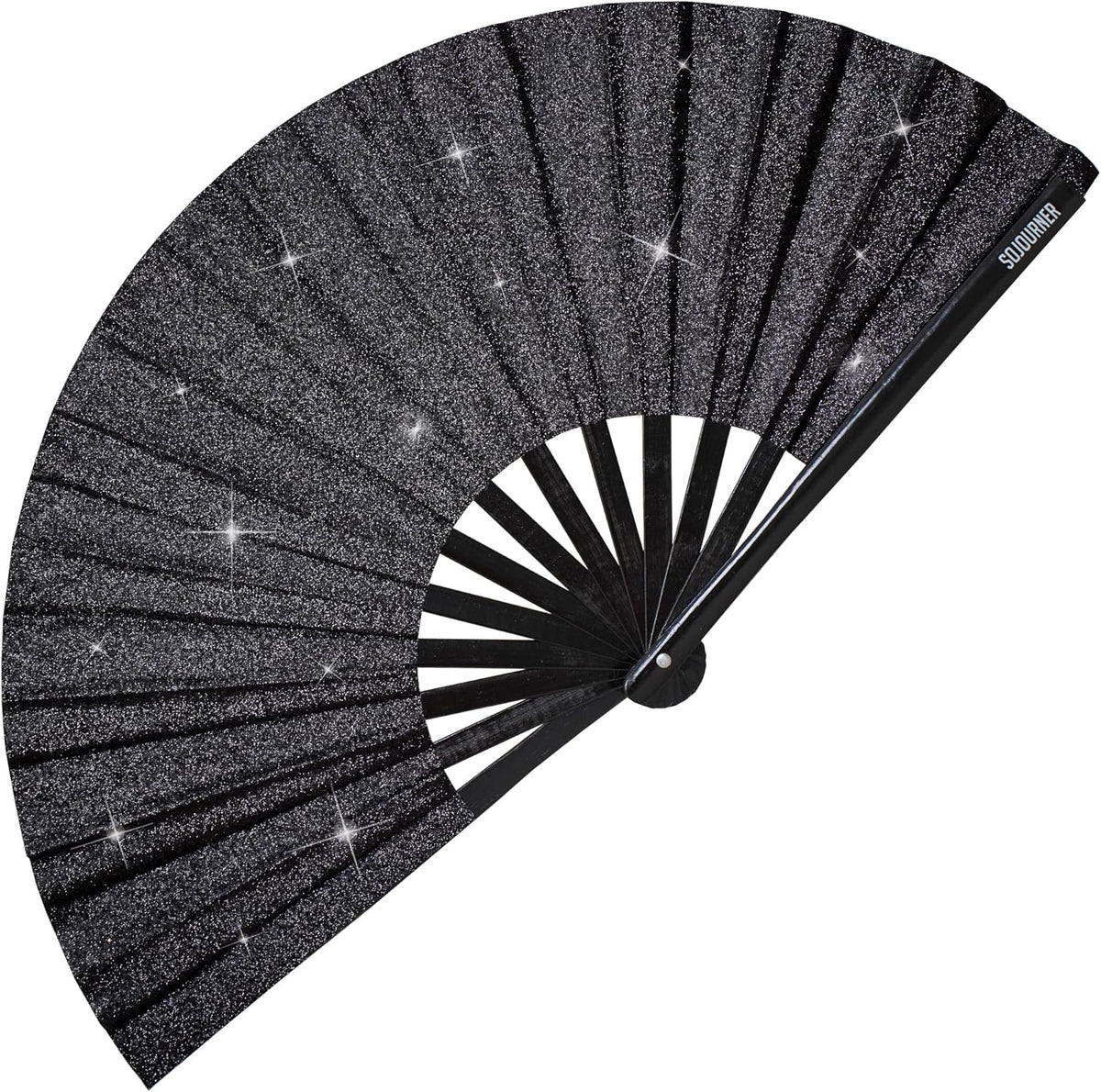 Large Black Glitter Clack Fan – Perfect for Boots on the Ground Line D ...