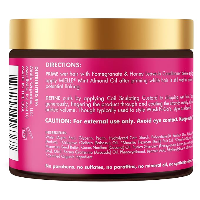 Mielle Organics Pomegranate & Honey Coil Sculpting Custard - 12oz
