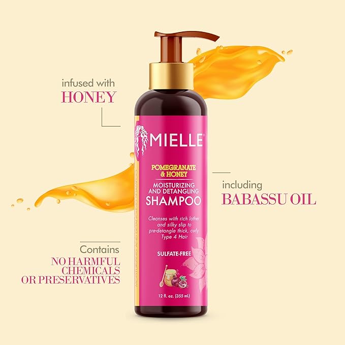 Mielle Pomegranate & Honey Moisturizing and Detangling Shampoo - 12 fl oz