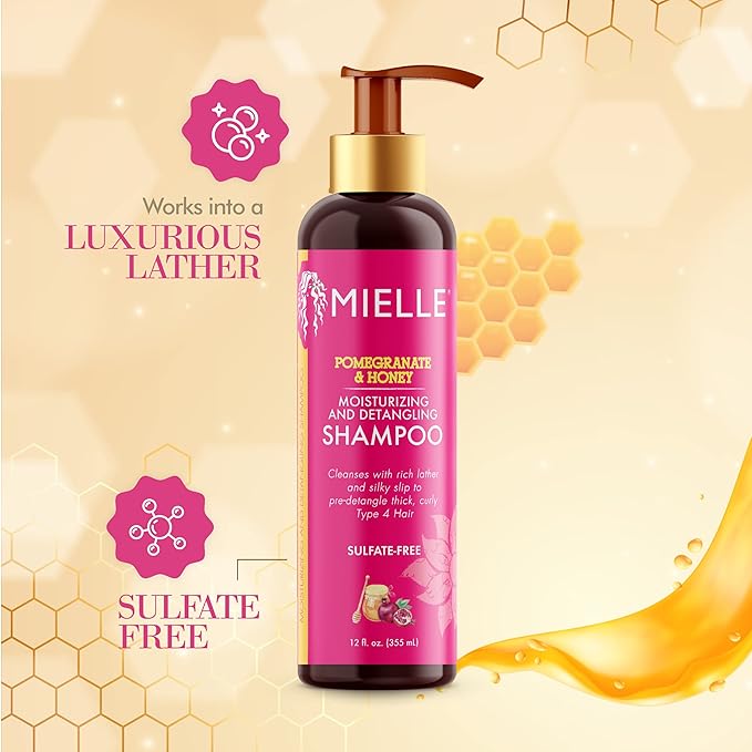 Mielle Pomegranate & Honey Moisturizing and Detangling Shampoo - 12 fl oz